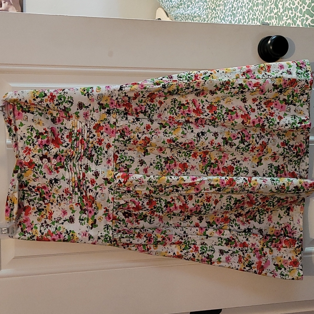 Strapless floral dress